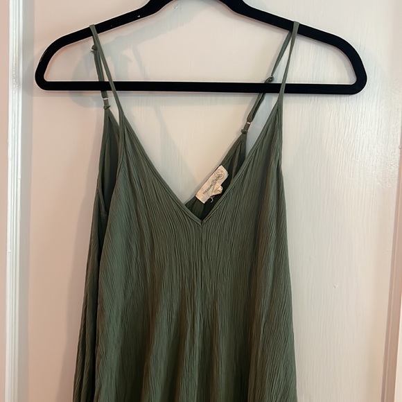 Olive Green Maxi Dress - Picture 2 of 4